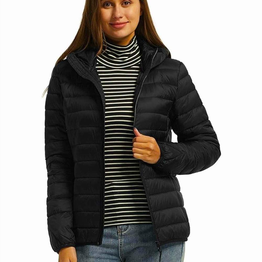 NWT black puffy coat